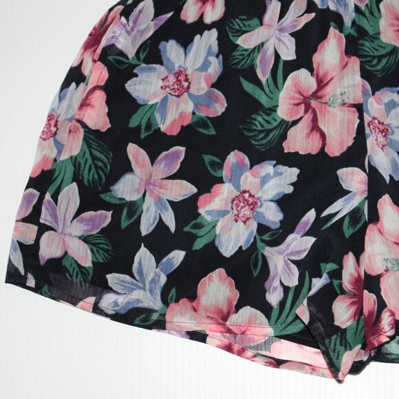 Abercrombie Kids Girl's High Neck Chiffon Romper in Navy Blue Floral size 11-12 - Picture 3 of 3